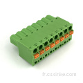 Electrical UL94-V0 5,08 mm Bloc de borne de plug-in à ressort avec boutons orange